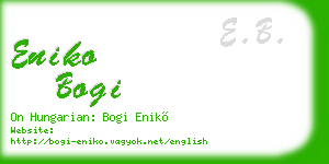eniko bogi business card